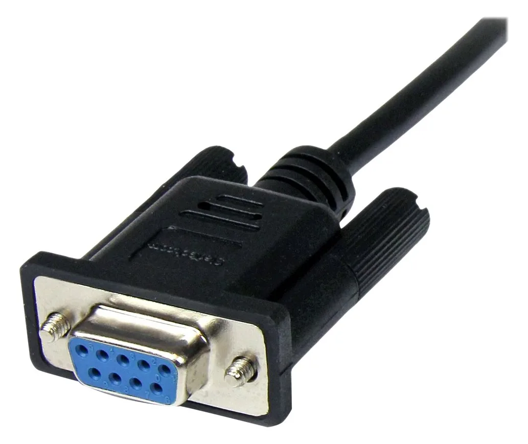 StarTech.com 1m Seriell DB9 RS-232 Nullmodemkabel - Schwarz - Stecker/Buchse - 9 Pin Null Modem Kabel, Ansicht 4