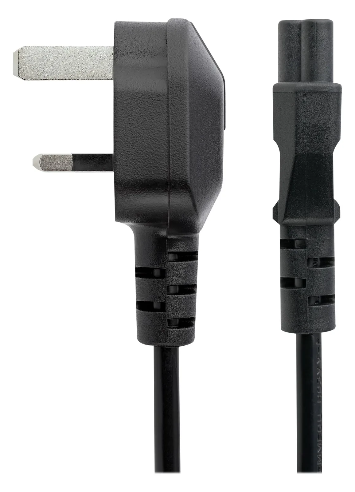 StarTech.com 1m Standard Laptop Stromklabel für UK - BS-1363 auf IEC320 C5 Kleeblatt / Mickey Mouse Netzkabel, Ansicht 3