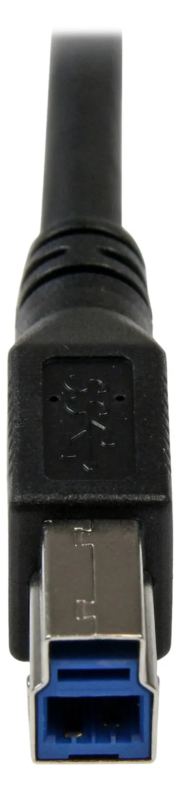 StarTech.com 1m USB 3.0 SuperSpeed Kabel A auf B rechts gewinkelt - Schwarz - USB3.0 Anschlusskabel - Stecker/Stecker, Ansicht 3
