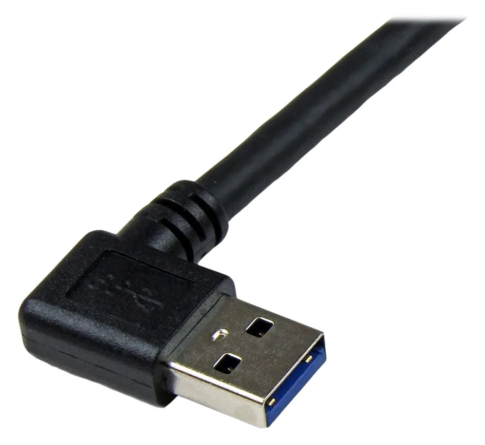 StarTech.com 1m USB 3.0 SuperSpeed Kabel A auf B rechts gewinkelt - Schwarz - USB3.0 Anschlusskabel - Stecker/Stecker, Ansicht 4