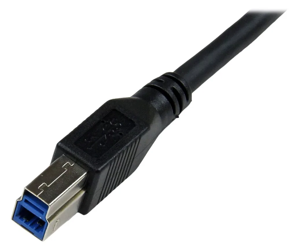 StarTech.com 1m USB 3.0 SuperSpeed Kabel A auf B rechts gewinkelt - Schwarz - USB3.0 Anschlusskabel - Stecker/Stecker, Ansicht 5