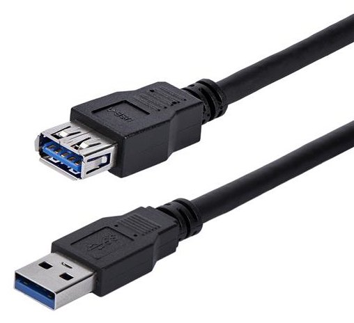 StarTech.com 1m USB 3.0 Verlängerungskabel - USB 3 Typ A Kabel Verlängerung - Stecker/ Buchse - Schwarz von LumaTech