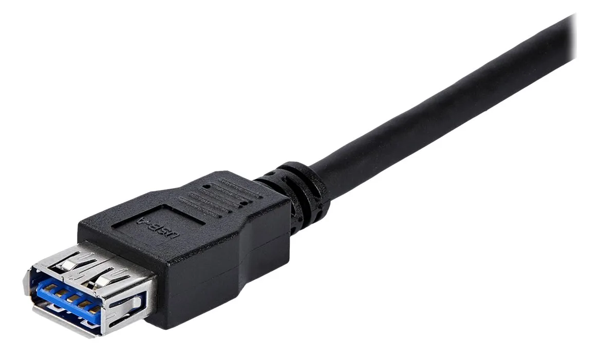 StarTech.com 1m USB 3.0 Verlängerungskabel - USB 3 Typ A Kabel Verlängerung - Stecker/ Buchse - Schwarz, Ansicht 2