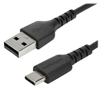 StarTech.com 1m USB-A auf USB-C Ladekabel - Dauerhaftes USB 2.0 auf USB Typ-C Datenübertragungs- und Schnellladekabel - Schwarz von LumaTech