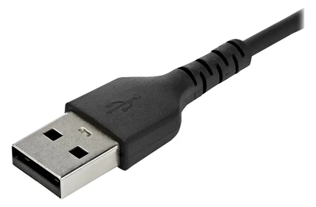 StarTech.com 1m USB-A auf USB-C Ladekabel - Dauerhaftes USB 2.0 auf USB Typ-C Datenübertragungs- und Schnellladekabel - Schwarz, Ansicht 2