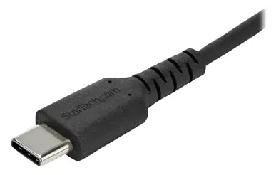 StarTech.com 1m USB-A auf USB-C Ladekabel - Dauerhaftes USB 2.0 auf USB Typ-C Datenübertragungs- und Schnellladekabel - Schwarz, Ansicht 3