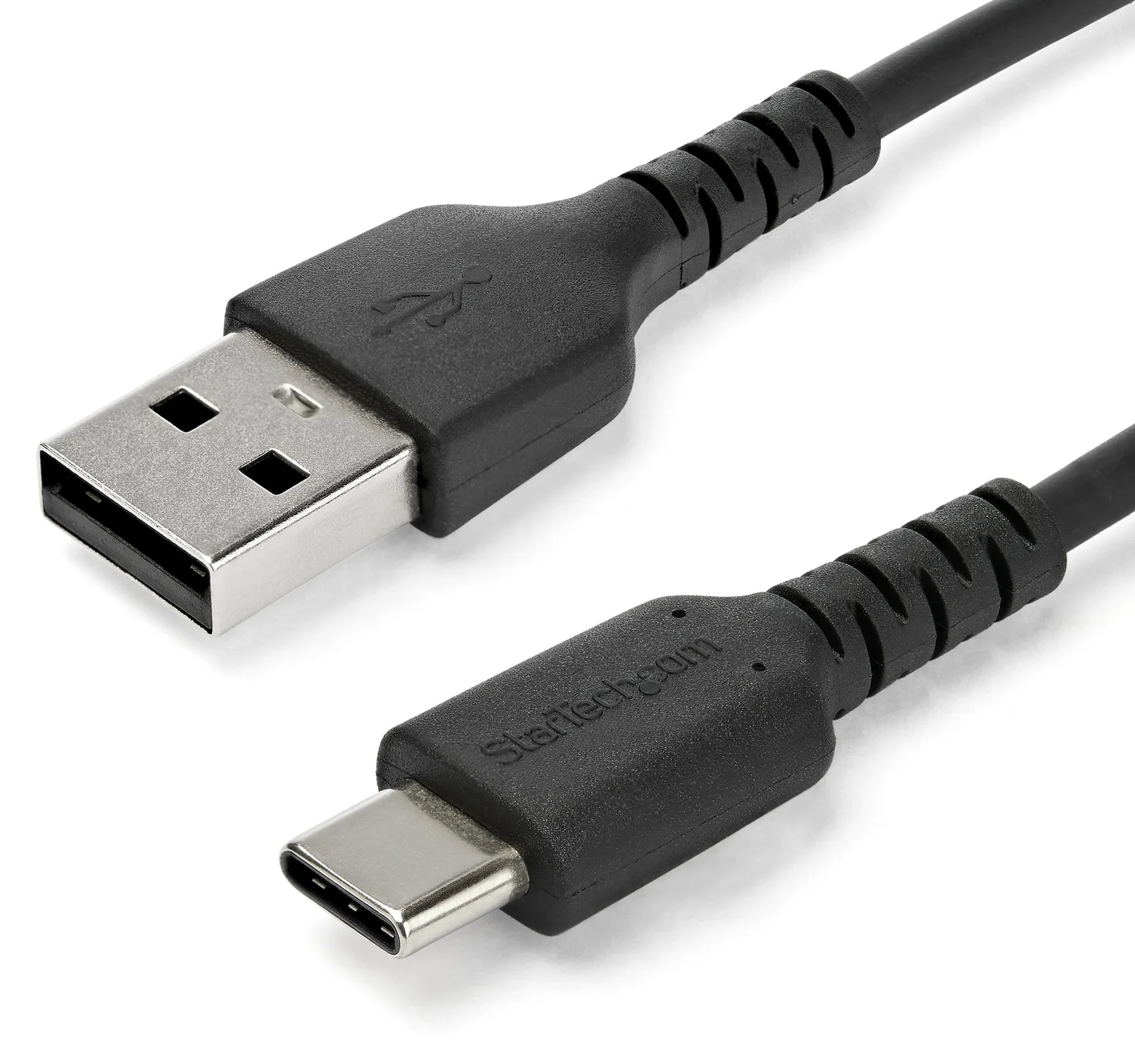 StarTech.com 1m USB-A auf USB-C Ladekabel - Dauerhaftes USB 2.0 auf USB Typ-C Datenübertragungs- und Schnellladekabel - Schwarz, Ansicht 4