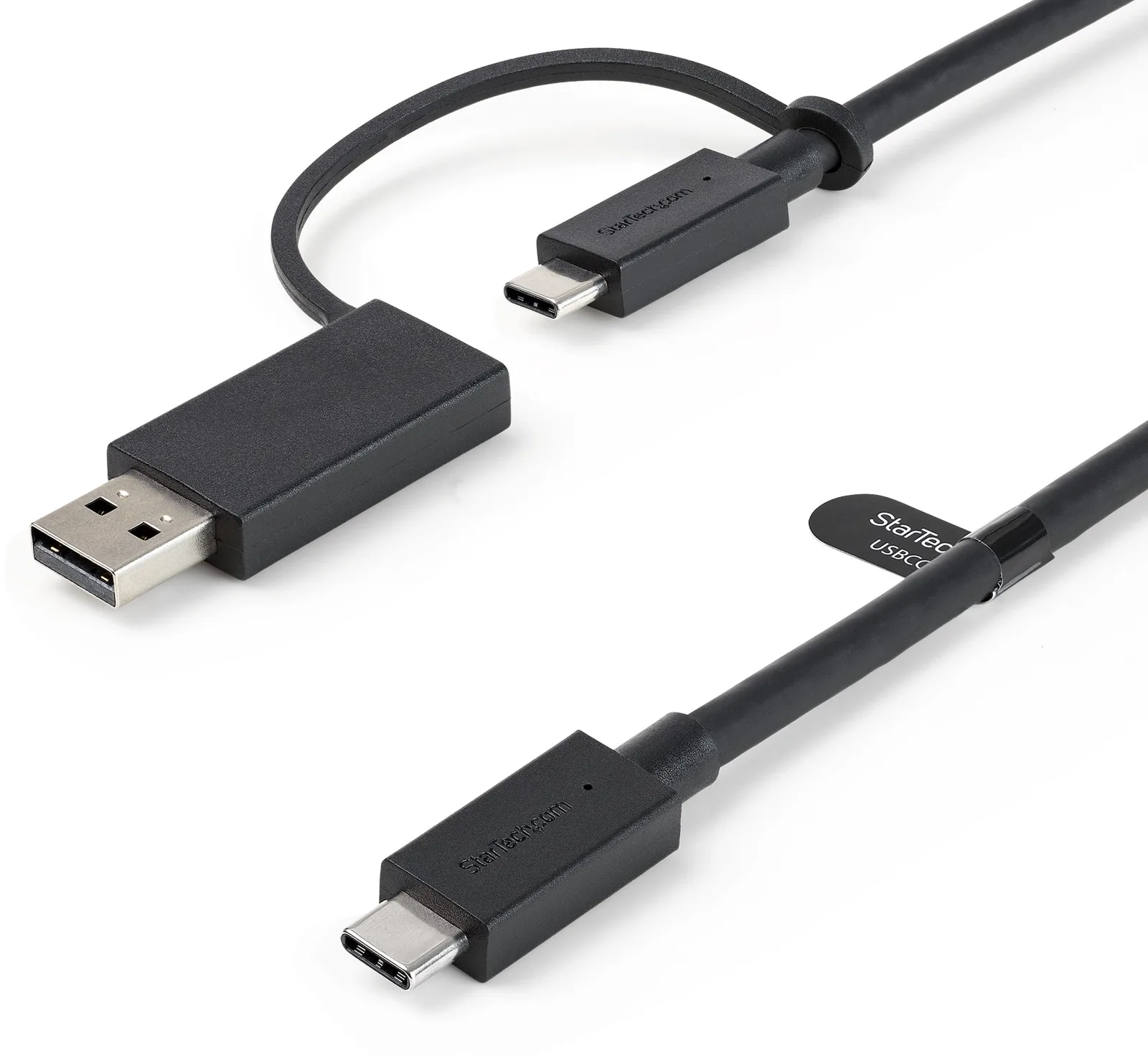 StarTech.com 1m USB-C Kabel mit USB-A Adapter Dongle - Hybrid 2-in-1 USB-C Kabel mit USB-A - USB-C auf USB-C, Ansicht 2
