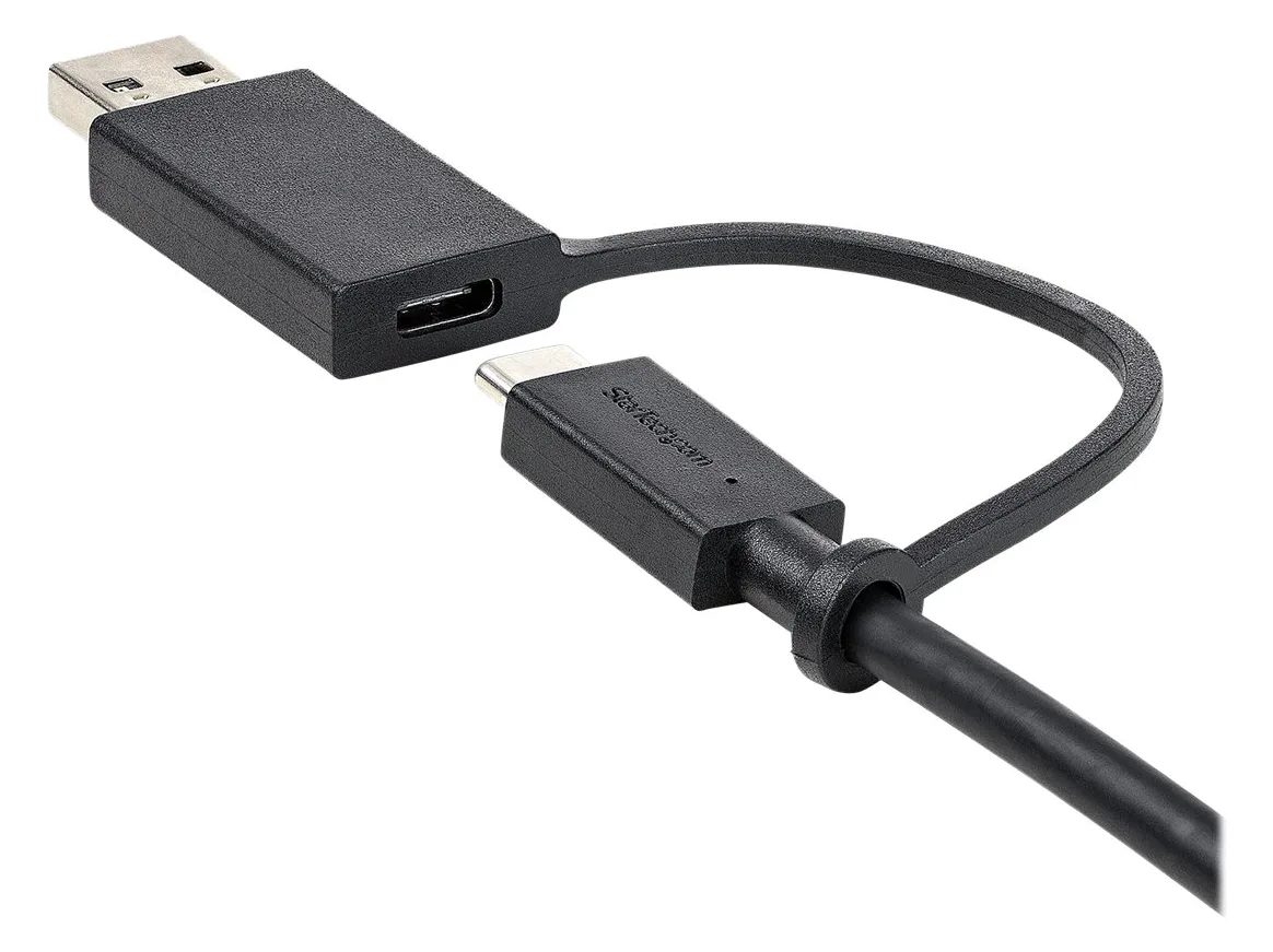 StarTech.com 1m USB-C Kabel mit USB-A Adapter Dongle - Hybrid 2-in-1 USB-C Kabel mit USB-A - USB-C auf USB-C, Ansicht 3