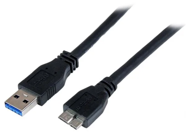 StarTech.com 1m zertifiziertes USB 3.0 SuperSpeed Kabel A auf Micro B - Schwarz - USB 3 Anschlusskabel, Ansicht 2