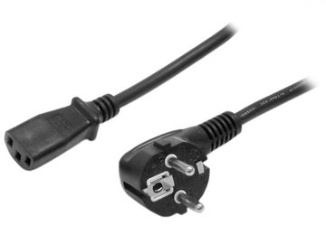 StarTech.com 2 m Computer Stromkabel, 18AWG, EU Schuko auf C13, 10A 250V, Schwarz Ersatz AC Netzkabel von LumaTech
