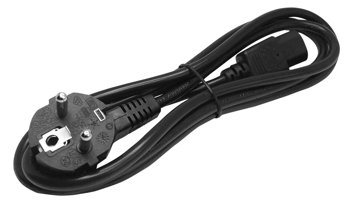 StarTech.com 2 m Computer Stromkabel, 18AWG, EU Schuko auf C13, 10A 250V, Schwarz Ersatz AC Netzkabel, Ansicht 2