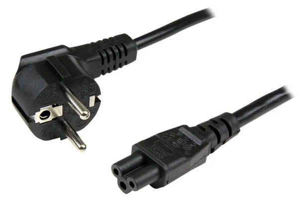 StarTech.com 2 m Laptop Ladekabel, EU Schuko auf C5, 2,5A 250V, 18AWG, Notebook / Laptop Ersatzstromkabel, Ansicht 2