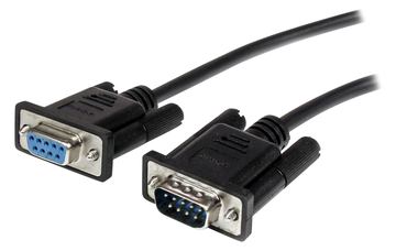 StarTech.com 2 m schwarzes Seriell Straight-Through DB9 RS232-Kabel - Stecker/Buchse - Serielles Verlängerungskabel von LumaTech