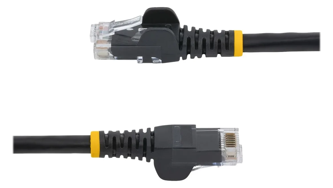 StarTech.com 2m Cat6 Snagless Gigabit UTP Netzwerkkabel - Cat 6 RJ45 Netzwerkkabel mit Knickschutz - Schwarz, Ansicht 4
