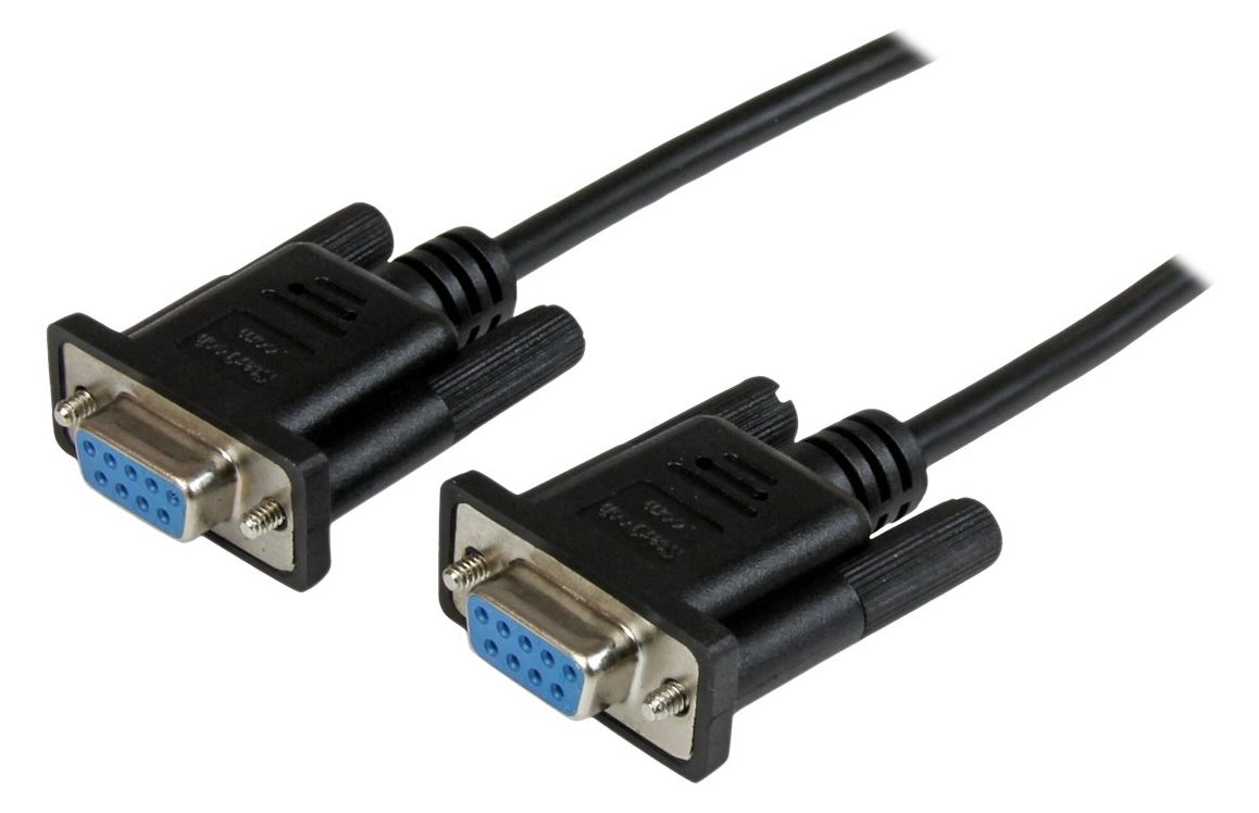 StarTech.com 2m DB9 RS232 Seriell Nullmodemkabel - Bu/Bu - 9-pin seriell Null-Modem Anschlusskabel - Schwarz