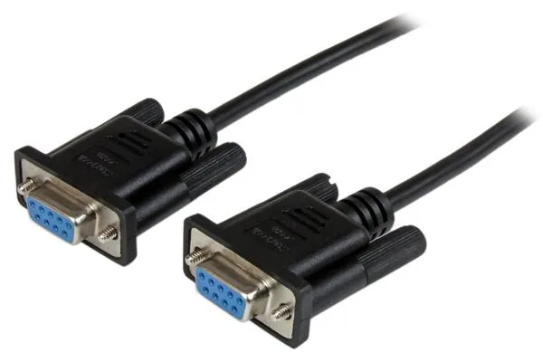 StarTech.com 2m DB9 RS232 Seriell Nullmodemkabel - Bu/Bu - 9-pin seriell Null-Modem Anschlusskabel - Schwarz, Ansicht 2