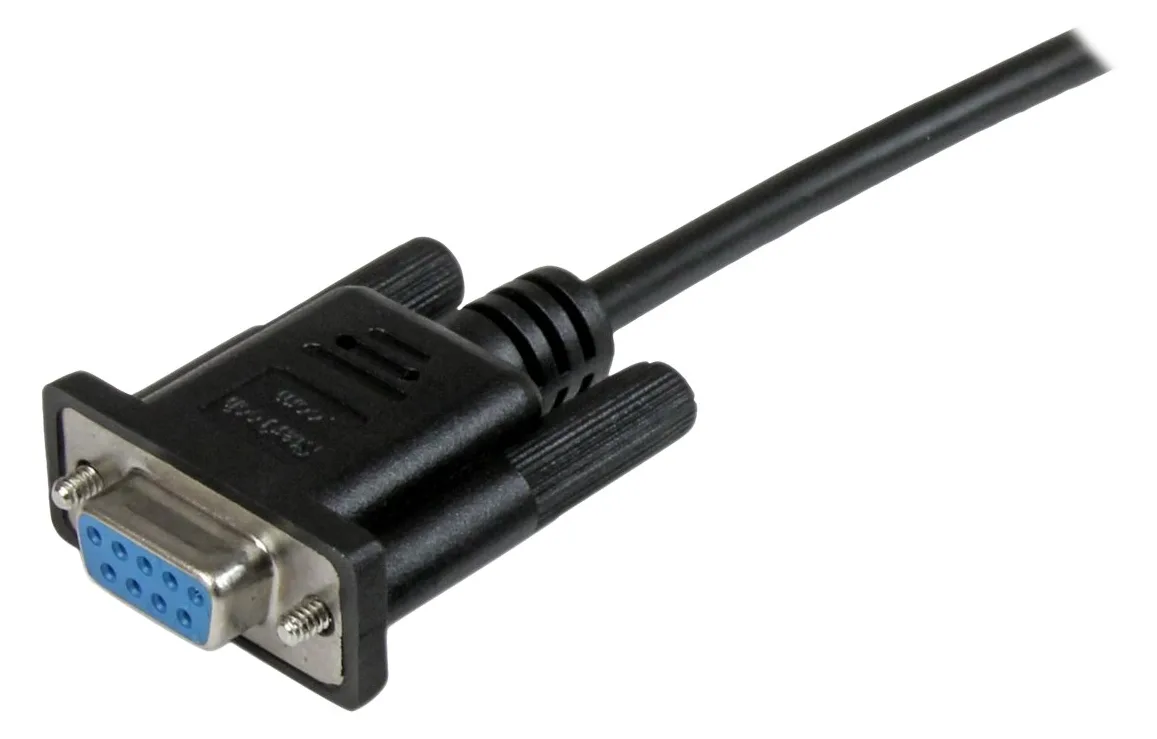 StarTech.com 2m DB9 RS232 Seriell Nullmodemkabel - Bu/Bu - 9-pin seriell Null-Modem Anschlusskabel - Schwarz, Ansicht 3