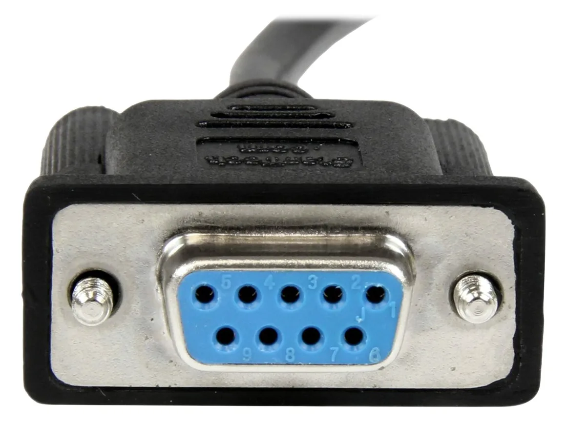 StarTech.com 2m DB9 RS232 Seriell Nullmodemkabel - Bu/Bu - 9-pin seriell Null-Modem Anschlusskabel - Schwarz, Ansicht 4