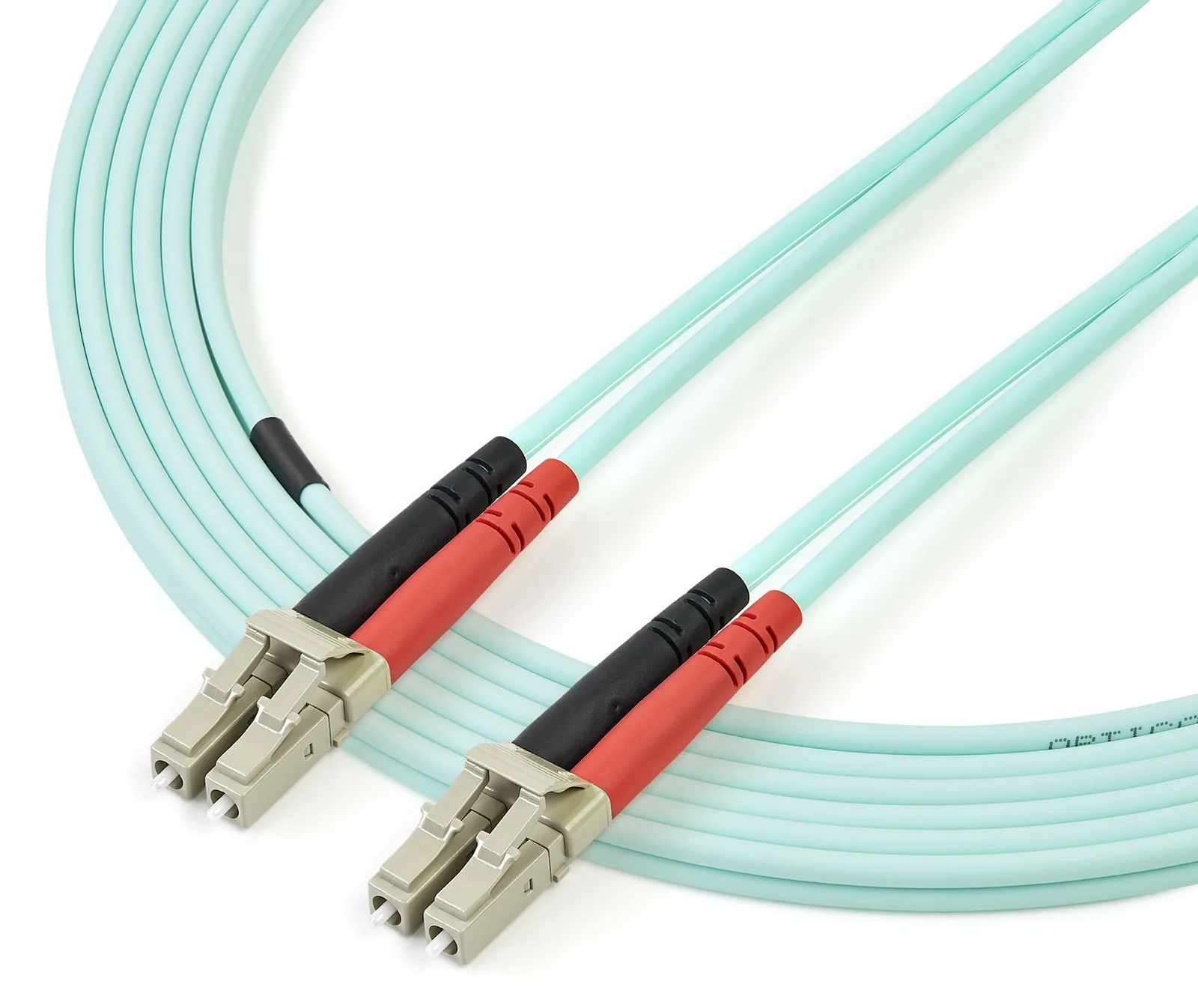StarTech.com 2m Fiber Optic Cable - 10 Gb Aqua - Multimode Duplex 50/125 - LSZH - LC/LC - OM3, Ansicht 4