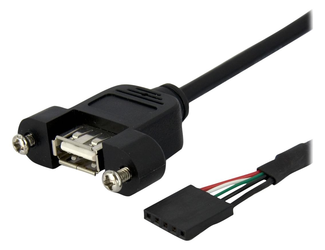 StarTech.com 30cm USB 2.0 Blendenmontage Kabel - USA A auf 5 pin Mainboard Pfostenstecker Buchse von LumaTech