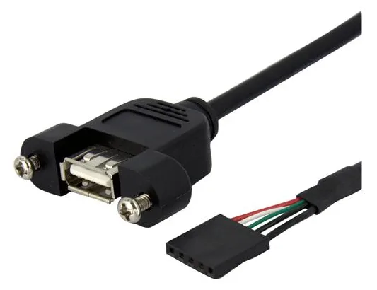 StarTech.com 30cm USB 2.0 Blendenmontage Kabel - USA A auf 5 pin Mainboard Pfostenstecker Buchse, Ansicht 2