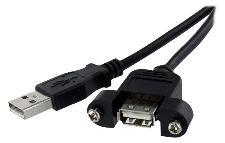 StarTech.com 30cm USB A auf A Blendenmontage Kabel - Bu/St - USB-Verlängerungskabel - USB (M) von LumaTech