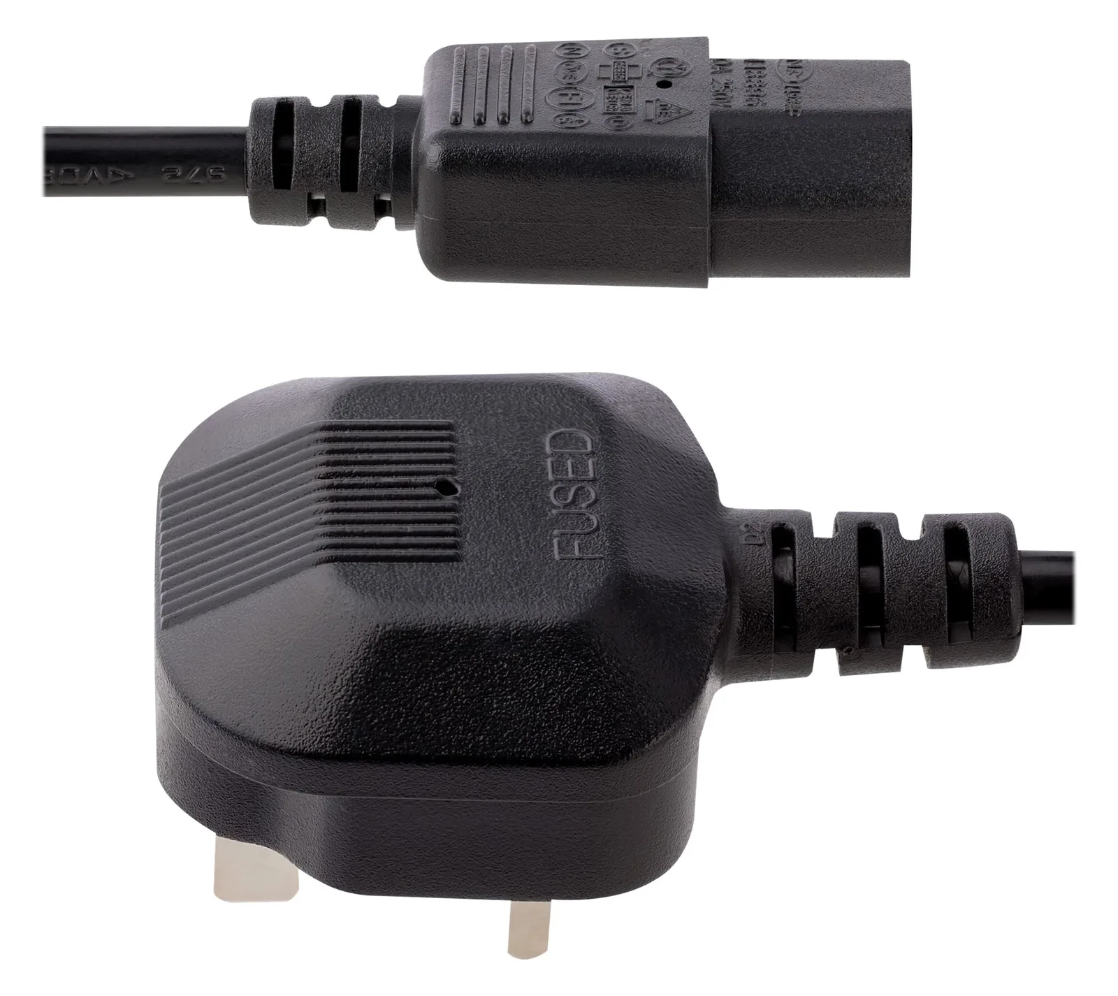 StarTech.com 3ft (1m) UK Computer Power Cable, BS 1363 to C13 Power Cord, 18AWG, 10A 250V, Black Replacement AC Power, Ansicht 4