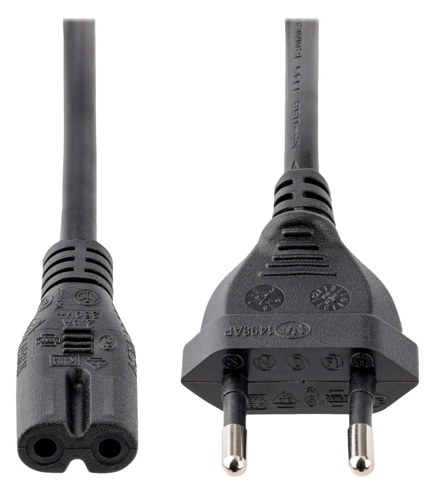 StarTech.com 3m (10ft) Laptop Power Cord, EU Plug to C7, 2.5A 250V, 18AWG, Notebook / Laptop Replacement AC Power Cord, Ansicht 3