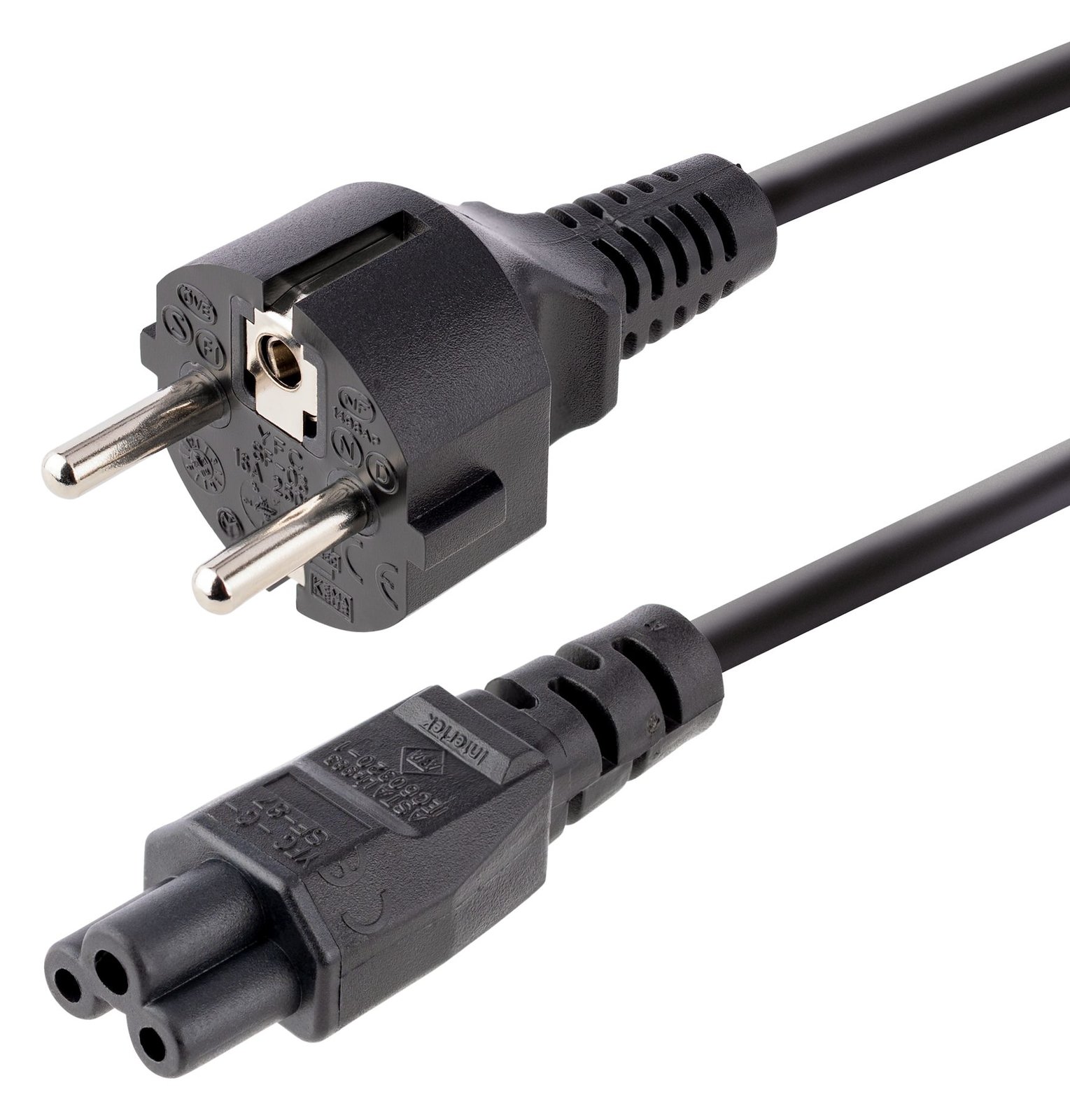 StarTech.com 3m (10ft) Laptop Power Cord, EU Schuko to C5, 2.5A 250V, 18AWG, Notebook / Laptop Replacement AC Cord