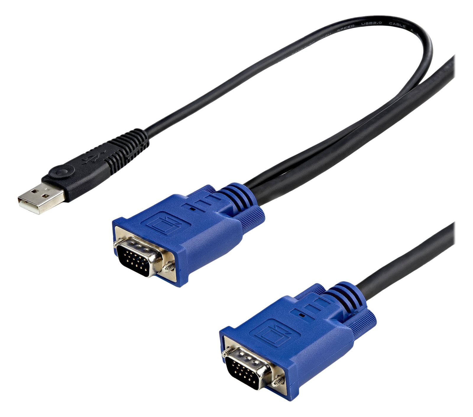 StarTech.com 3m 2-in-1 PS/2 USB KVM Kabel - Kabelsatz für KVM Switch / Umschalter - Video- / USB-Kabel - USB, HD-15