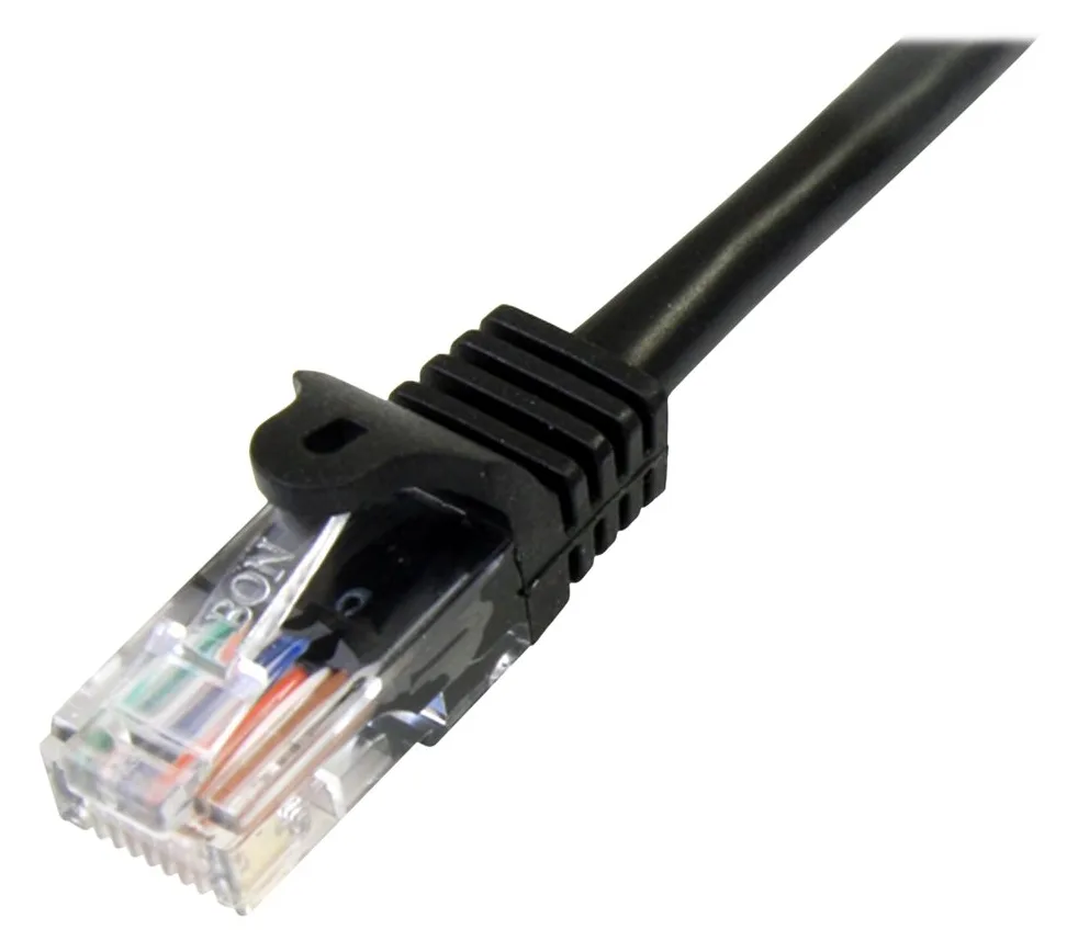 StarTech.com 3m Cat5e RJ45 UTP Netzwerkkabel Snagless - Cat 5e Patchkabel - Schwarz - Stecker / Stecker, Ansicht 4