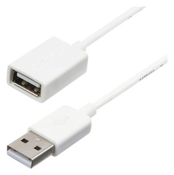 StarTech.com 3m USB 2.0 Verlängerungskabel A auf A - Stecker/Buchse - Weiß - USB A (St) von LumaTech