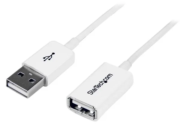 StarTech.com 3m USB 2.0 Verlängerungskabel A auf A - Stecker/Buchse - Weiß - USB A (St), Ansicht 2