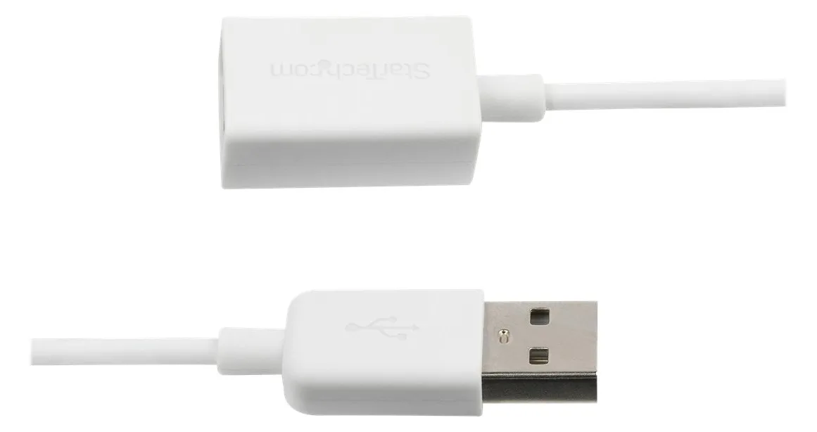 StarTech.com 3m USB 2.0 Verlängerungskabel A auf A - Stecker/Buchse - Weiß - USB A (St), Ansicht 4