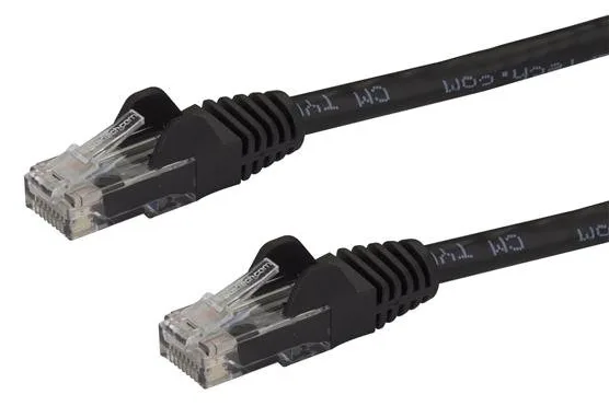 StarTech.com 50cm Cat6 Snagless Gigabit UTP Netzwerkkabel - Cat 6 RJ45 Netzwerkkabel mit Knickschutz - Schwarz, Ansicht 2