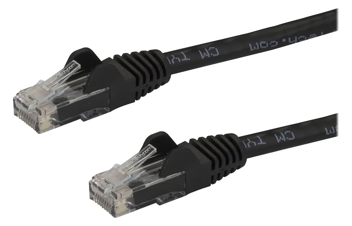 StarTech.com 50cm Cat6 Snagless Gigabit UTP Netzwerkkabel - Cat 6 RJ45 Netzwerkkabel mit Knickschutz - Schwarz, Ansicht 4
