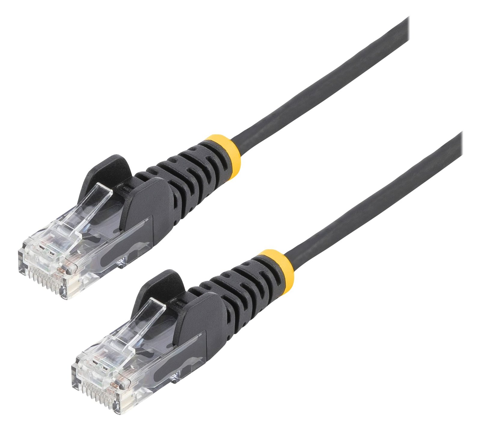 StarTech.com 50cm Slim LSZH CAT6 Ethernet Cable, 10 Gigabit Snagless RJ45 100W PoE Patch Cord - Schwarz