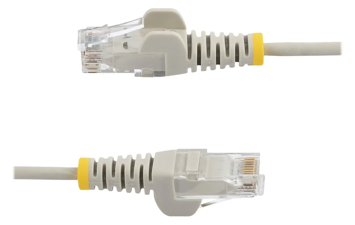 StarTech.com 50cm Slim LSZH CAT6 Ethernet Cable, 10 Gigabit Snagless RJ45 100W PoE Patch Cord - Grau, Ansicht 3