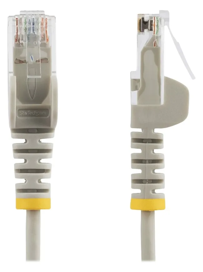 StarTech.com 50cm Slim LSZH CAT6 Ethernet Cable, 10 Gigabit Snagless RJ45 100W PoE Patch Cord - Grau, Ansicht 4