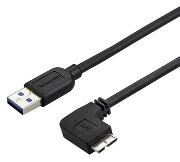 StarTech.com 50cm Slim Micro USB 3.0 Kabel rechtsgewinkelt - USB 3.1 Gen 1 (5 Gbit/s) von LumaTech