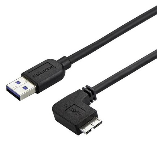 StarTech.com 50cm Slim Micro USB 3.0 Kabel rechtsgewinkelt - USB 3.1 Gen 1 (5 Gbit/s) von LumaTech
