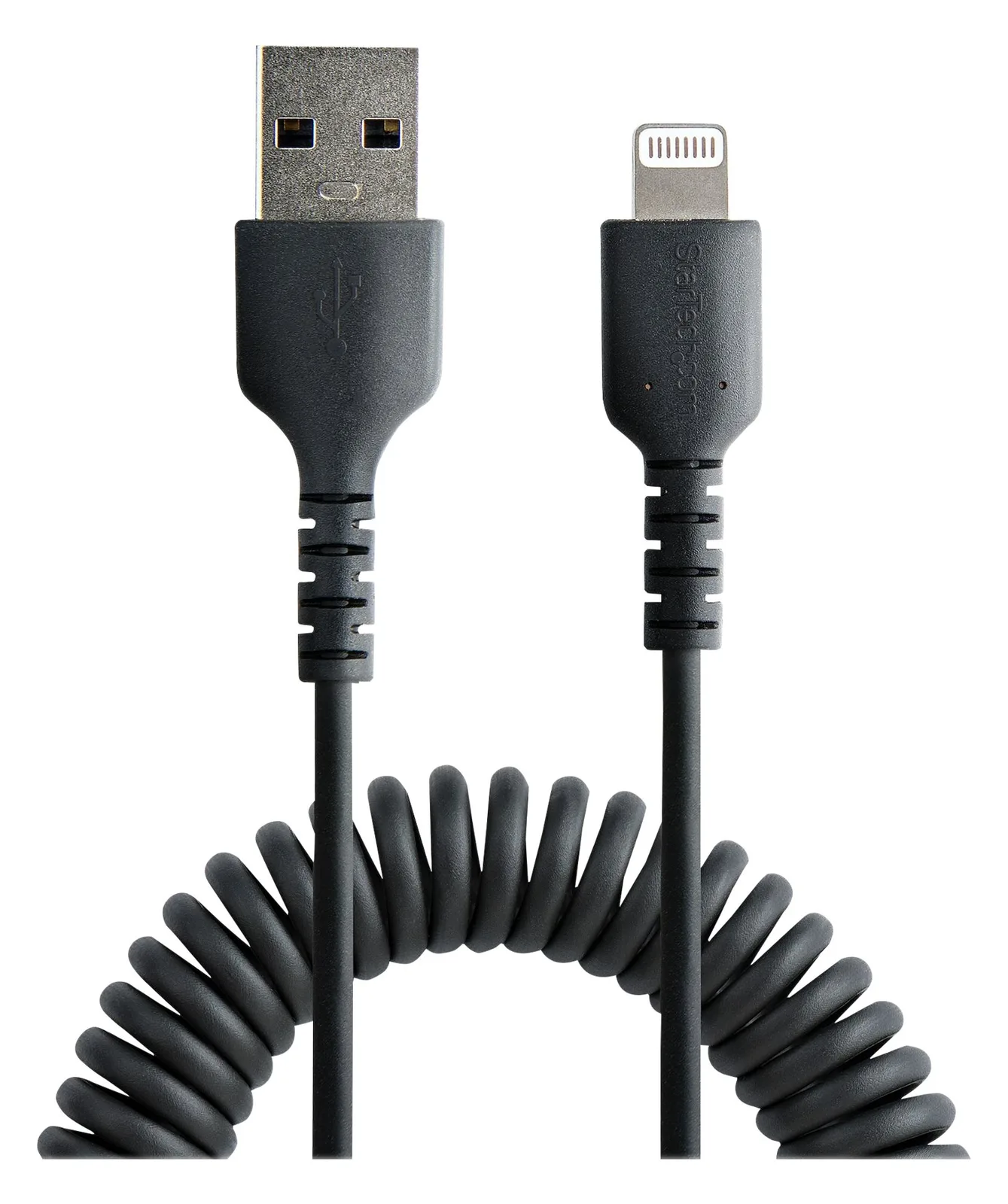 StarTech.com 50cm USB auf Lightning Kabel, Spiralkabel, MFi zertifiziert, Schnellladekabel für  iPhone/iPad, Ansicht 4
