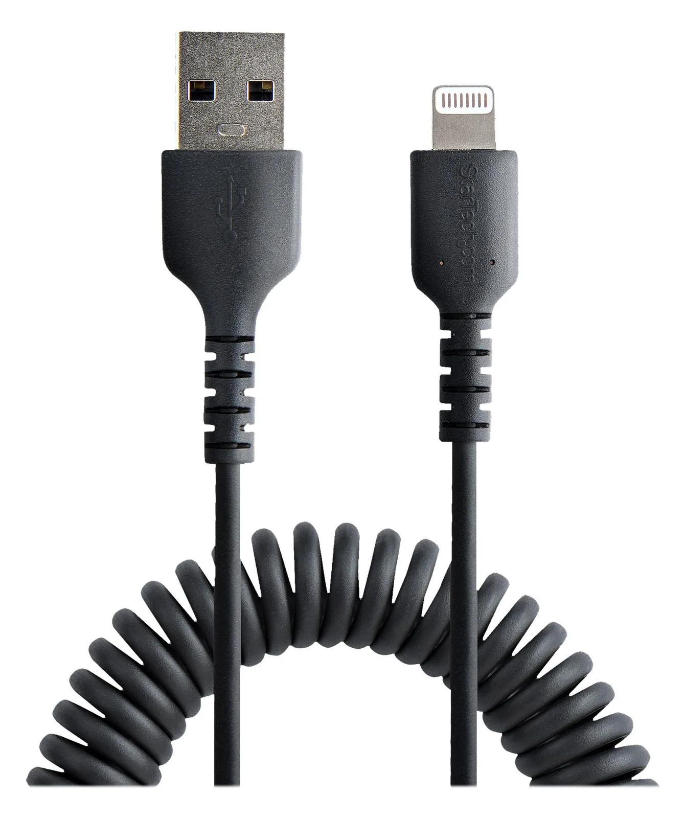 StarTech.com 50cm USB auf Lightning Kabel, Spiralkabel, MFi zertifiziert, Schnellladekabel für  iPhone/iPad, Ansicht 5