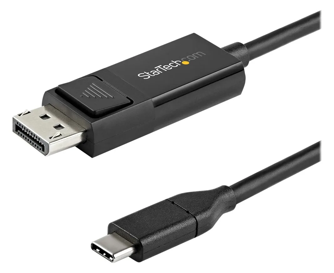 StarTech.com 6ft (2m) USB C to DisplayPort 1.2 Cable 4K 60Hz, Bidirectional DP to USB-C or USB-C to DP, Ansicht 3
