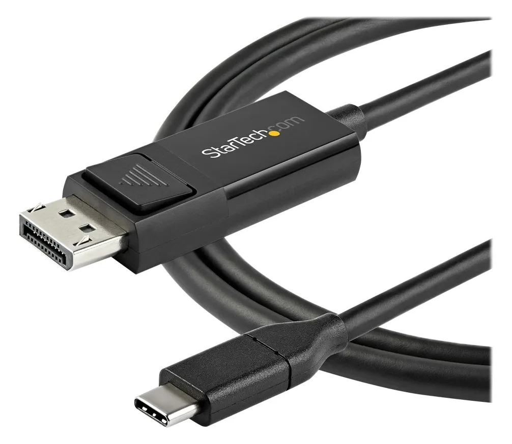 StarTech.com 6ft (2m) USB C to DisplayPort 1.2 Cable 4K 60Hz, Bidirectional DP to USB-C or USB-C to DP, Ansicht 4
