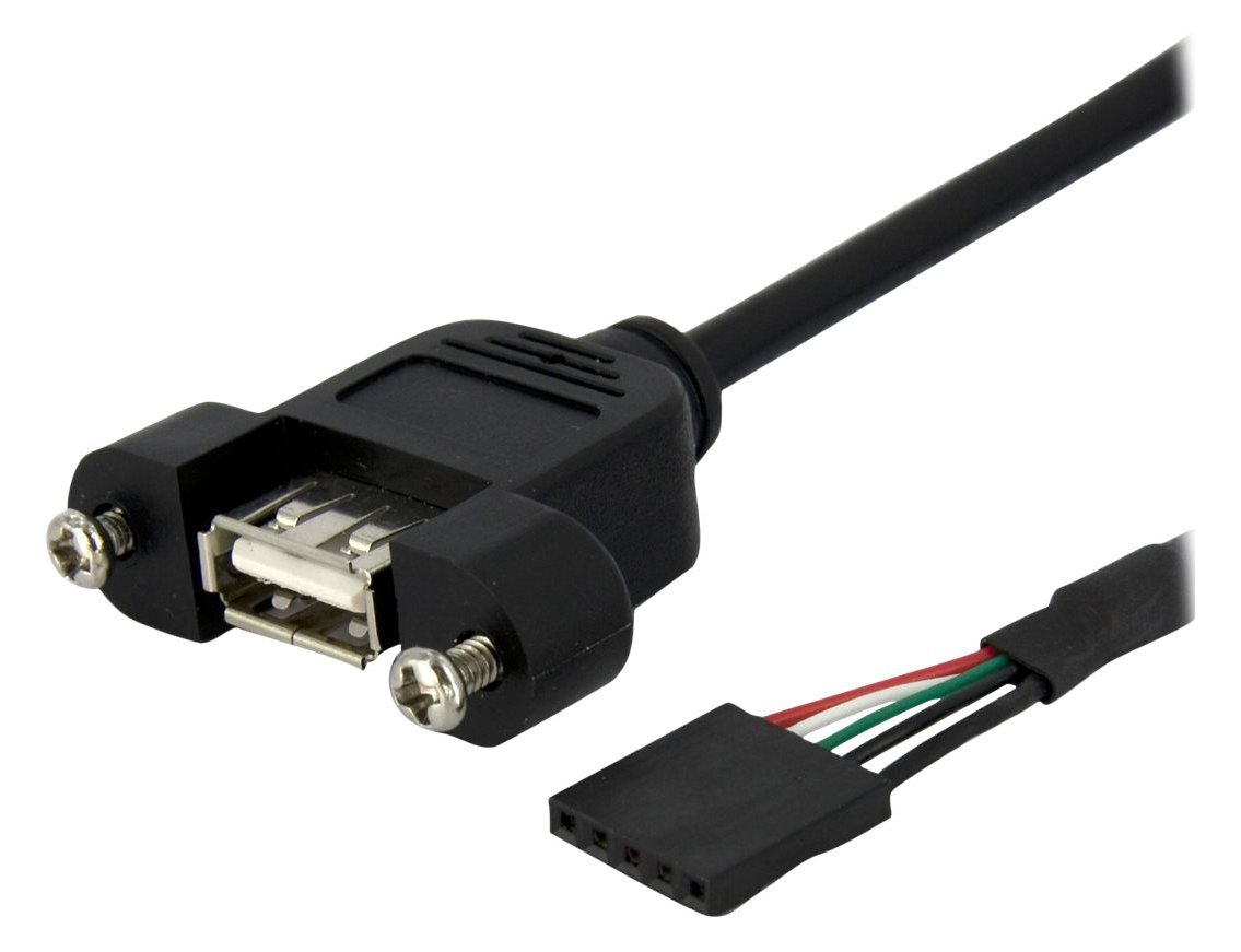 StarTech.com 90cm USB 2.0 Blendenmontage Kabel - USA A auf 5 pin Mainboard Pfostenstecker Buchse - Bu/Bu von LumaTech