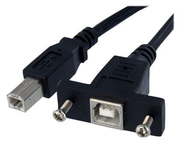 StarTech.com 90cm USB B auf B Blendenmontage Kabel - Bu/St - USB Verlängerungskabel - Einbaubuchsen Kabel Verlängerung von LumaTech