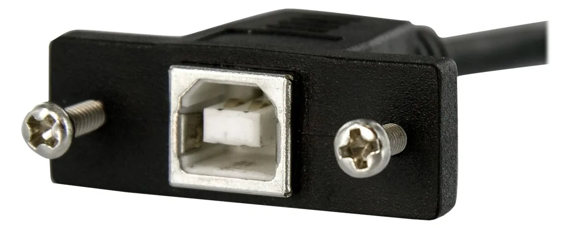 StarTech.com 90cm USB B auf B Blendenmontage Kabel - Bu/St - USB Verlängerungskabel - Einbaubuchsen Kabel Verlängerung, Ansicht 4