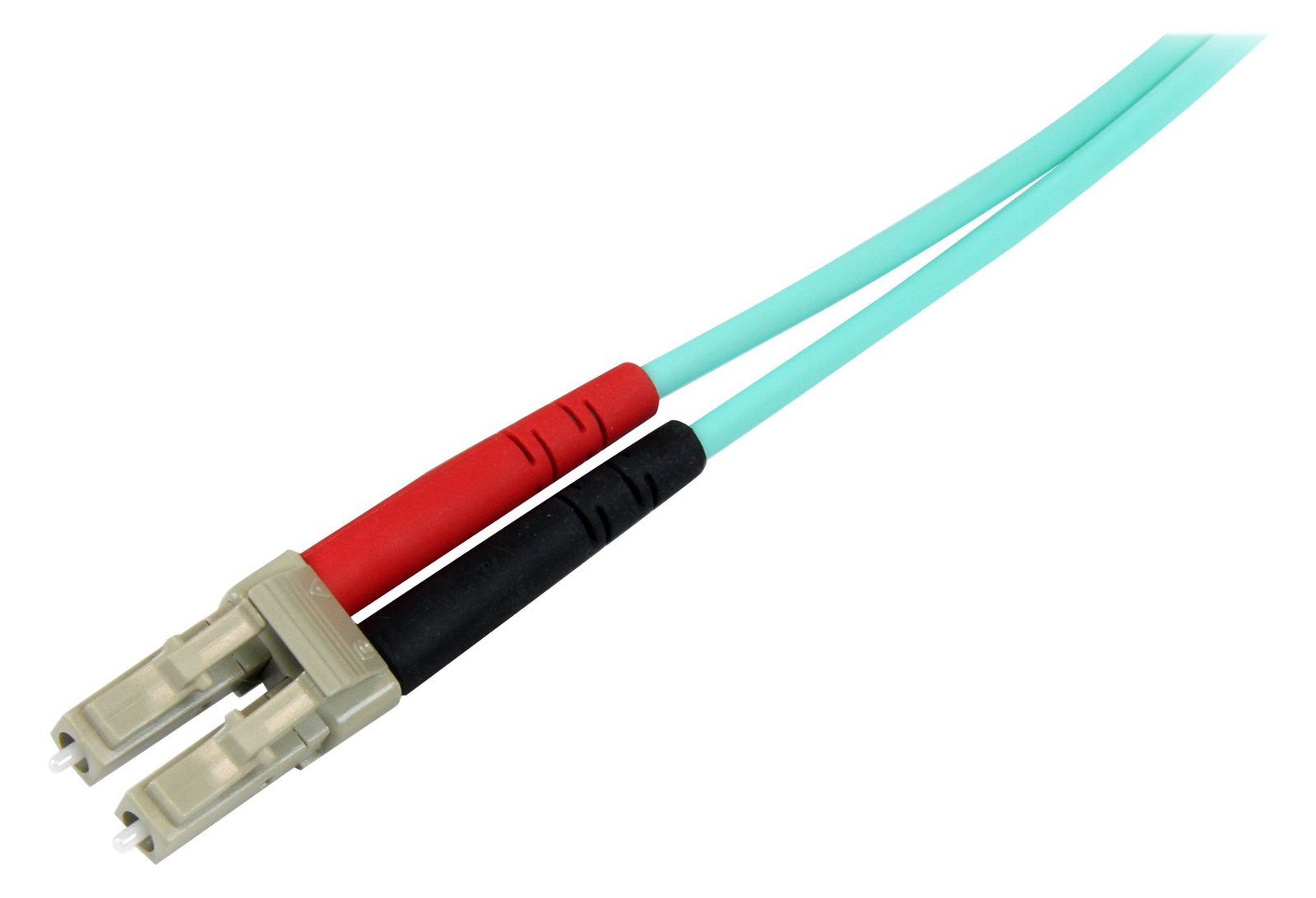 StarTech.com Aqua OM4 Duplex Multimode Fiber - 1m / 3 ft - 100 Gb - 50/125 - OM4 Fiber - LC to LC Fiber Patch Cable